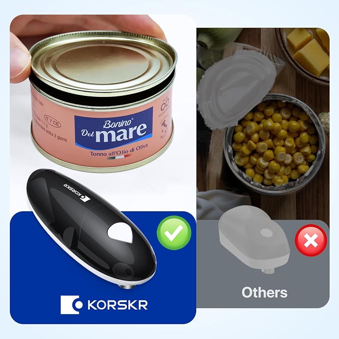 Electric Can Opener, Automatic Can Opener, Suitable for Any Size Cans | Battery Powered, Hands Free, Smooth Edge, Can Opener for Seniors is an Ideal Kitchen Gadget for Women and Left Handed People