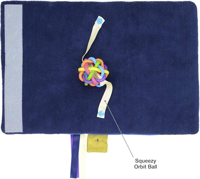 Modaliv 2-in-1 Sensory Fidget Blanket & Calming Muff, Blue | Alzheimer's & Dementia Activity Mat for Adults, Anxiety Relief, Therapeutic Tactile Sensory Engagement