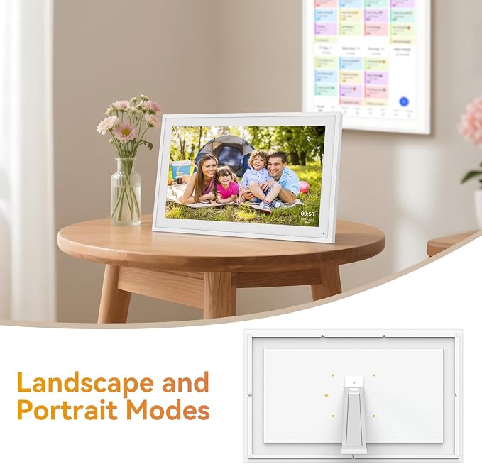 Digital Calendar, 15.6" Smart Wall Touchscreen Interactive Display for Family Schedules, Chore Charts, Achievement Rewards Multi-Phone Two-Way Sync Wall Planner Digital Photo Frame