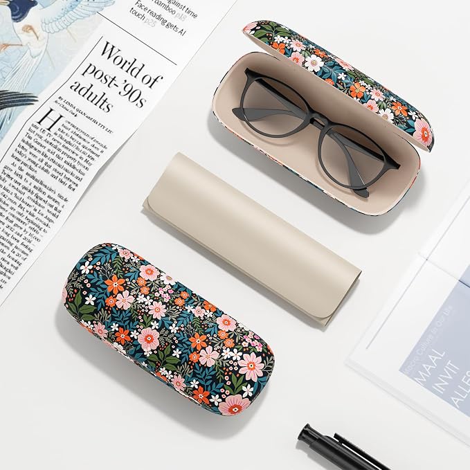 Eyeglasses Case, Hard Shell Protective Case for Glasses, Unisex for Women Men