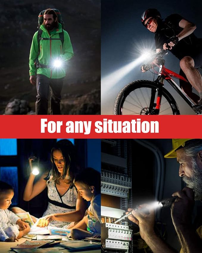 Victoper LED Flashlight 1 Pack, Bright Tactical Torch High Lumens with 5 Modes, Waterproof Zoomable Flash Light for Outdoor, No Battery Included
