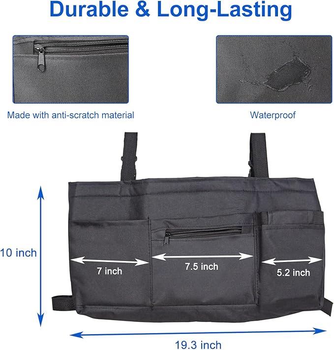 Upgrade Walker Bag with Soft Cooler & Cup Holder,Walker Accessories Walker Bags For Folding Walker,WalkerBaskets,Cup Holder For Walker,Rollator Bag With Cup Holder, Basket For Walker (Black-Upgrade)