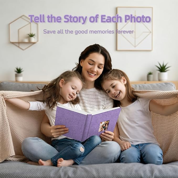 Popotop Photo Album 4x6-600 Photos Photo Books with 600 Horizontal and Vertical Pockets,Linen Cover Albums for Family Wedding Anniversary Baby Vacation Pictures