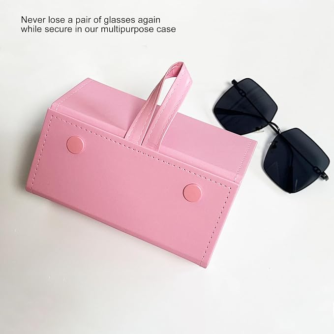 Longjet Sunglasses Organizer Travel Glasses Case 5 Slots Multiple Pairs Eyeglasses Storage Box Hanging Eyewear Holder