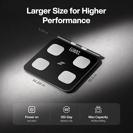 Speediance Smart Scale for Body Weight, 8-Electrode Digital Bathroom Scale for Body Weight, Body Fat, BMI, Muscle Mass, Full Body Composition Analyzer with Detail Metrics, Highly Accurate Weighing