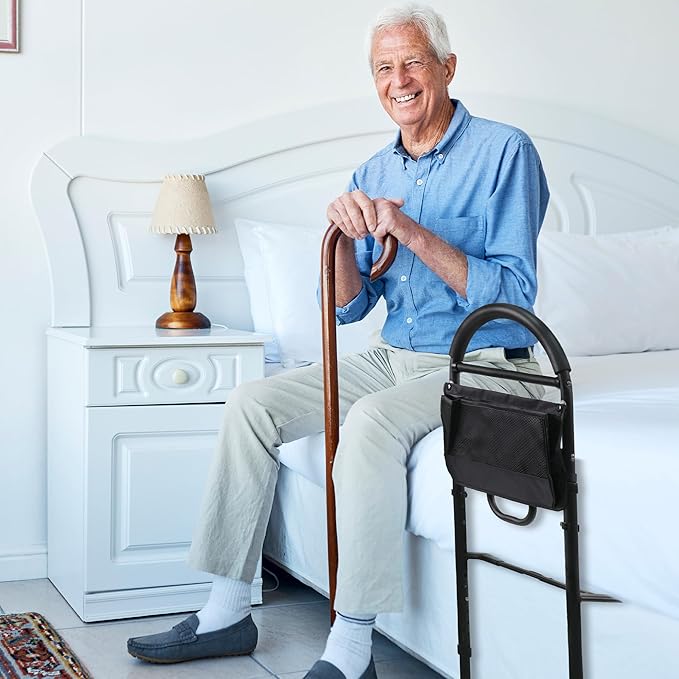 Vaunn ASTM Safety Approved Bed Rail: Adjustable Safety Assist Rail for Elderly, Adults, Seniors - Guard Rail for Single, Twin, Ful and Queen Beds