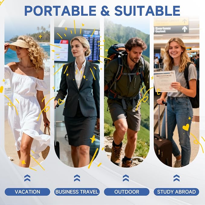 RFID Blocking Passport Holder for Travel Neck Wallet with Adjustable Lanyard 6 Compartments Pouches Passport Wallet for Family (Navy Blue)
