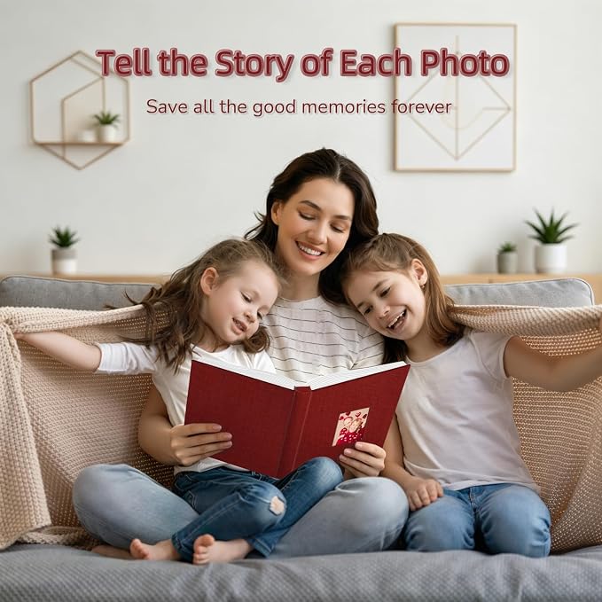 Popotop Photo Album 4x6-600 Photos Photo Books with 600 Horizontal and Vertical Pockets,Linen Cover Albums for Family Wedding Anniversary Baby Vacation Pictures