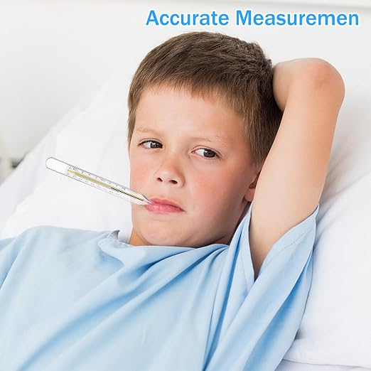 2Pc Glass Oral Temperature Adult: Free Clinic Armpit Fast Reading Fever Indicator