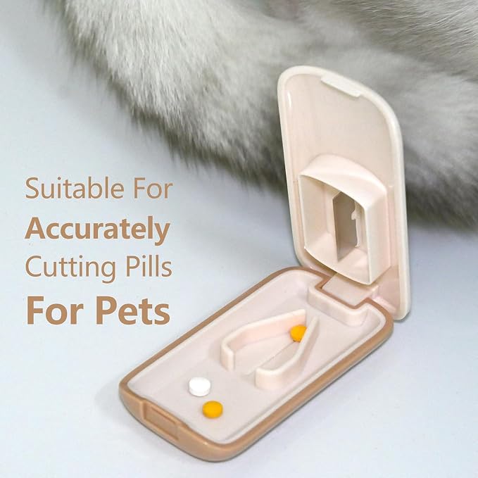 JohnBee Pill Cutter - Sharp & Durable Silicone Pill Splitter, Non-Slip Base, Portable Tablet Cutter for Daily Medication, Vitamins & Supplements. Designed for Swallowing Difficulties & Pets (Green) | Sharp & Durable Silicone Pill Splitter, Non-Slip Bas...