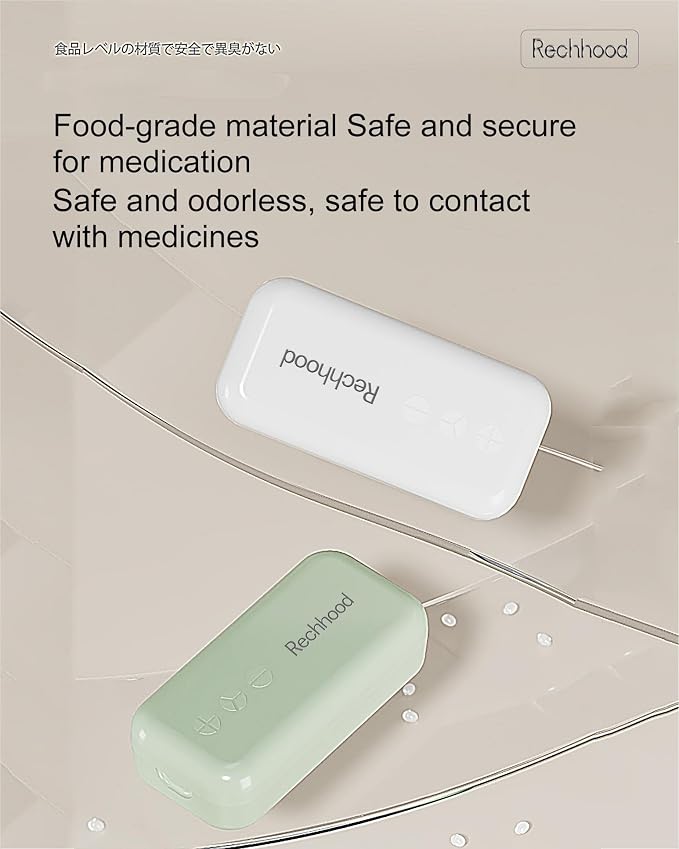 3-in-1 Pill Cutter 1/4 1/3 1/2 with Pill Storage Case, Stainless Steel Blade Cuts Pills Ideal for Cutting Vitamins and Pills (White)