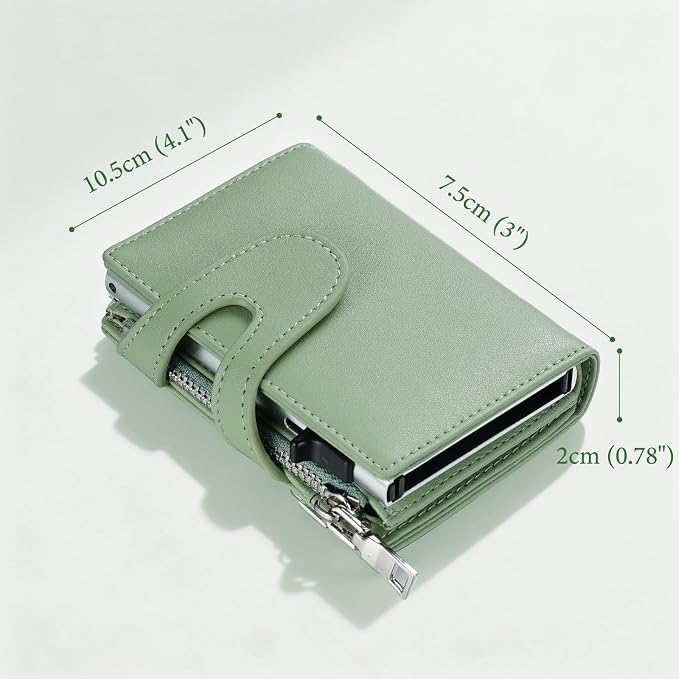 Small Card Wallet Women: Rfid Leather Smart Pop Up Wallets - Ladies Mini Cute Card Holder Slim with with Zipper Coin Pocket - Gifts for Her | Ladies Mini Card Holder Slim Minimalist with Zipper Coin Pocket ID Window - Gifts for Wife Mother on Anniversa...