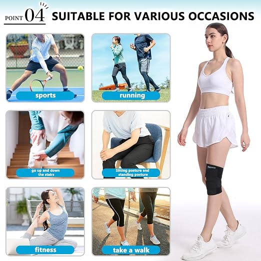 Knee Brace for Women & Men, Knee Brace for Knee Pain, Meniscus Tear, Adjustable Knee Support with Side Spring Stabilizers for Meniscus Tear, Arthritis, Patella Stability, Knee Pain Relief(XX-Large)