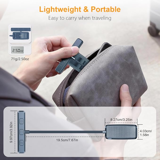 Gritin 19 LED Rechargeable Book Light for Reading in Bed | Eye Caring 3 Color Temps,Stepless Dimming Brightness,Memory Function,90 Hrs Runtime Lightweight Clip on Light-Pacific Blue