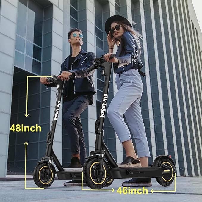 Electric Scooter, 10"/8.5" Solid Tire, 500W/350W Powerful Motor & 19/22 MPH Top Speed, 28/25/22/16 Miles Long Range, Folding E Scooter with Dual Braking for Teens and Adults