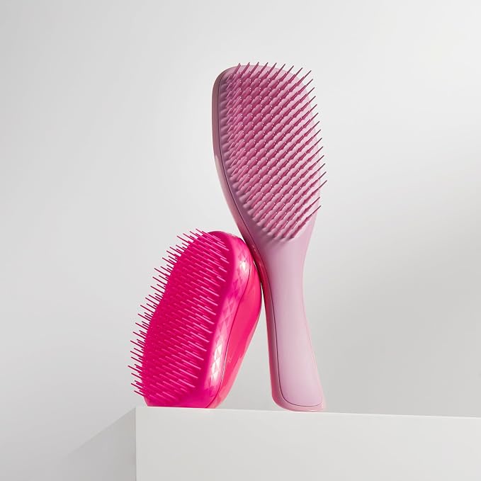 Tangle Teezer Ultimate Detangler Brush, Straight to Wavy, Rosebud | Patented two-tier, regular-flex teeth reduce breakage & split ends on wet or dry hair; Shower-friendly hairbrush for all ages