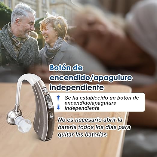 Britzgo BHA-220S Hearing Amplifier, Modern and Fashion Designed Adjustable Tube to Fit Both Ears, Silver Gray