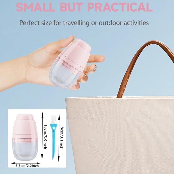 Pill Cutter with Water Cup, 1/4 Pill Splitter for Small and Large Pills Precision Quarter Cutter Splitter with Dispenser, 3-Compartment Storage | Stainless Steel Blade (Pink)