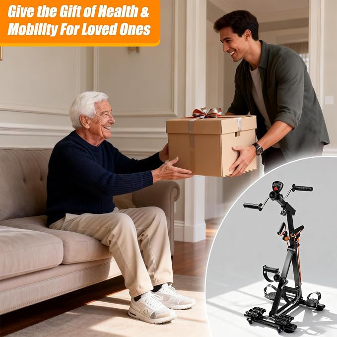 Arm and Leg Exercise Pedal Machine for Seniors, Seated Rehabilitation Bike for Physical Therapy, Elderly Stroke Recovery & Mobility Training Equipment