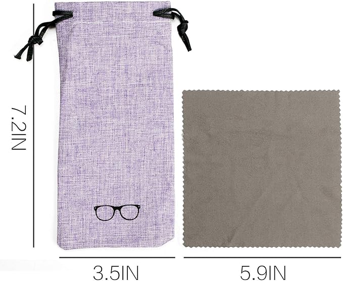 Vemiss Hard Shell Sunglasses Case, Large Linen Fabric Protective Glasses Case for Men Women