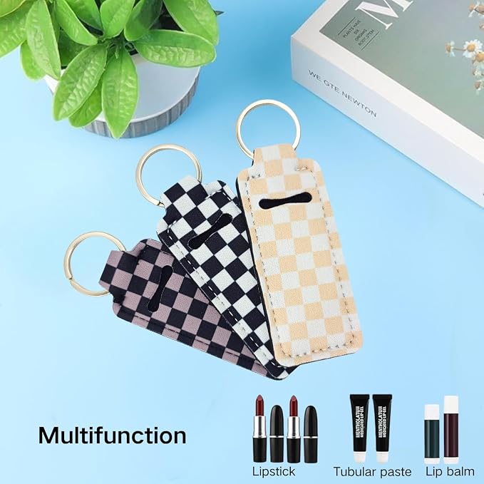 Chapstick Holder Key Chain Lipstick Holder Lip Balm Holder Keychain | Stocking Stuffers Gift, Compatible with Chapstick, Lip Balm and Lipstick, Bag Charm Accessories, Gifts for Women Friend