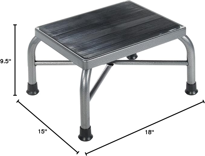 Drive Medical 13037-1SV Bariatric Heavy Duty Step Stool, Silver Vein