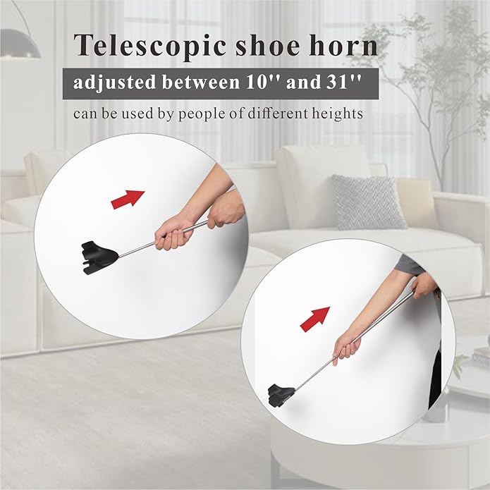 Shoe Horn Long Handle for Seniors-10-31 Telescopic Shoehorns For Men Pregnant Woman Gifts Elderly Dad