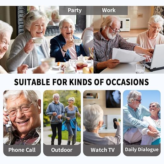 Hearing Aids Hearing Amplifiers for Seniors Rechargeable with Noise Cancelling Hearing Aid Loss Amplifier Seniors and Adults Charging Case Volume Control a2