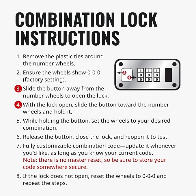 Vaultz Combination Lock Box - 7.25 x 10 x 7.75 Inch Safe Boxes for Money, Documents & Medicine - White