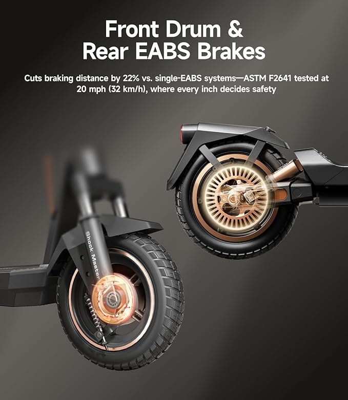 NAVEE GT3/ST3 Series Electric Scooter, 20/25 MPH Top Speed, 47/38/30 Miles Max Range, 1000W/1350W Motor with Dual Suspension, 10" Tires All Terrain, Heavy Duty, Foldable for Adults Teens (UL2272)
