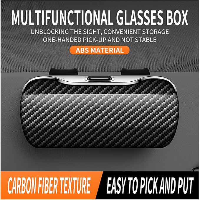GDQ Sunglass Holder for Car Visor Clip Glasses Case Car Sunglasses Case for Car Sun Visor Glasses Storage Box Car Sunglass Holder Car Visor Accessories Universal for SUV Sedan Truck