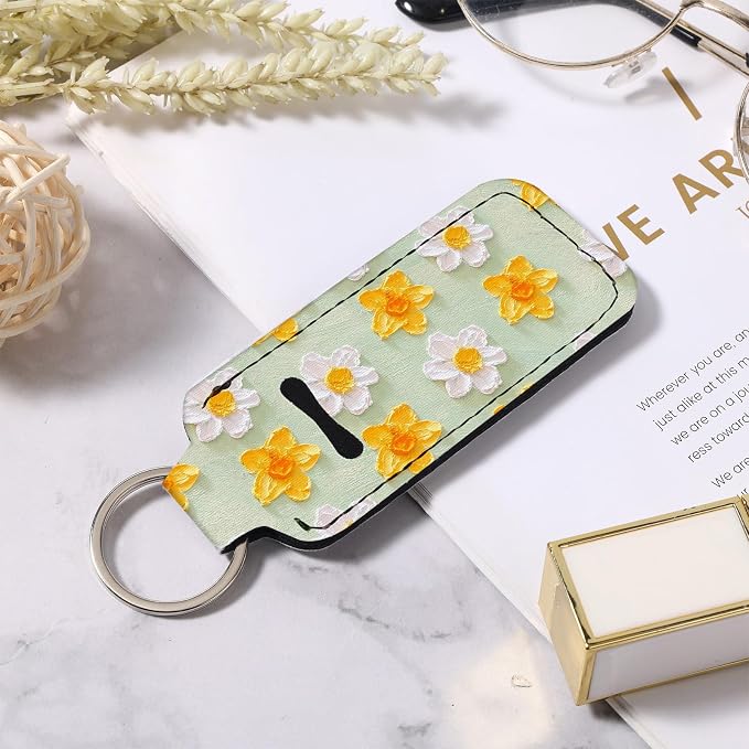 Chapstick Holder Keychain Lip Balm Holder with Clip