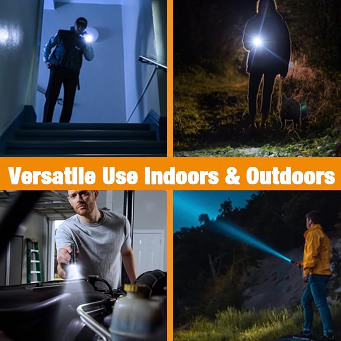 EverBrite Mini Flashlight, Zoomable LED Flash Light, 3 Modes, 3AAA Batteries Included, Handheld Small Flashlight for Camping, Emergency, Home – Blue