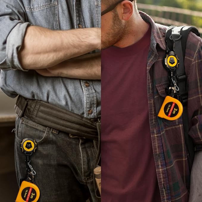 MNGARISTA Retractable Keychain Badge Reel Retractor Holder, 2 Pack