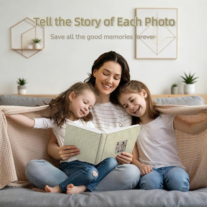 popotop Photo Album 4x6-600 Photos Photo Books with 600 Horizontal and Vertical Pockets,Linen Cover Albums for Family Wedding Anniversary Baby Vacation Pictures