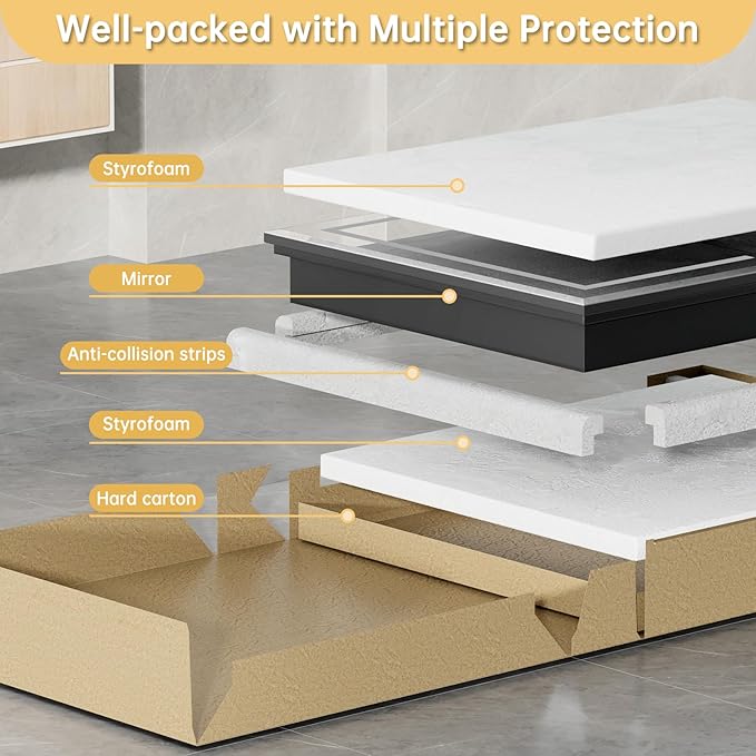 36"X30" Bathroom Medicine Cabinet with Mirror, LED Lighted Medicine Cabinet with Anti-Fog, 3 Colors Temperature Stepless Dimmable, Metal Cabinet for Storage and Mordern Decor, Black