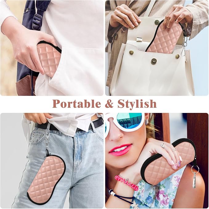 MoKo Sunglasses Soft Case Ultra Light Neoprene Zipper Eyeglass Case for Men Women