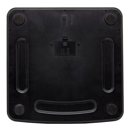 Taylor Digital Bathroom Scale, Body Weight Scale 400 LB Capacity, Carbon Fiber Anti-Slip Mat, 11.8 x 11.8 Inch Platform, Black
