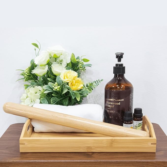 Bamboo Massage Stick - Body Shaping Roller, Guasha Massage Tool for Relaxing Muscles