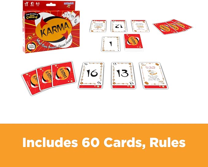 KARMA Playing Card Games for Kids, Family Games Night, Travel Game | Award Winning, Family Game Night, Travel Games, Playing Cards, Screen-Free, Holiday Game
