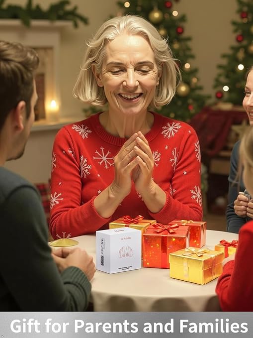 Hearing Aids for Seniors Rechargeable Invisible Behind The Ear Design with 24H Battery DSP Noise Reduction OTC Hearing Aids for Mild to Moderate Hearing Loss Easy Volume Control Not Amplifiers