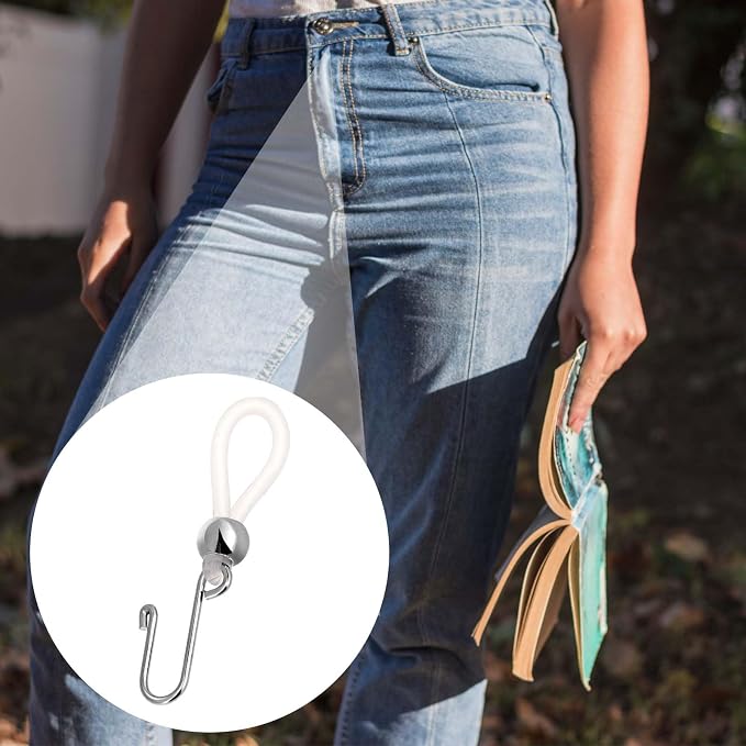 12 Pcs Pants Zipper Holder Upper for Jeans, Zipper Slipping Stopper Keep Zippers up on Pants, Hooks for Jeans Zippers Jean Buttons, Clasps to Keep Pant Up Stop Slipping