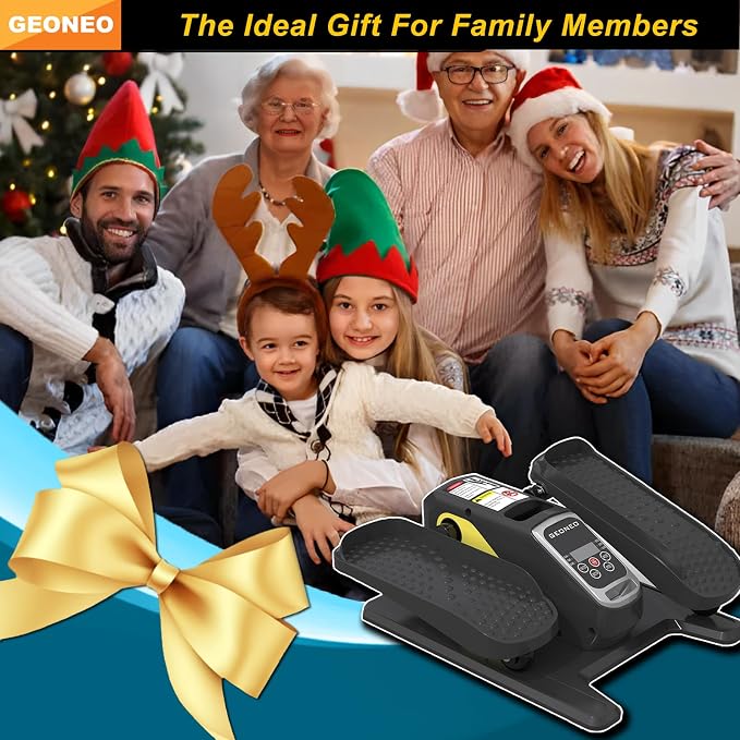 Under Desk Elliptical Machine, Electric Elliptical Exerciser for Senior, Quiet & Small Electric Seated Pedal Exerciser for Home with Monitor, Remote Control & 12 Adjustable Speeds