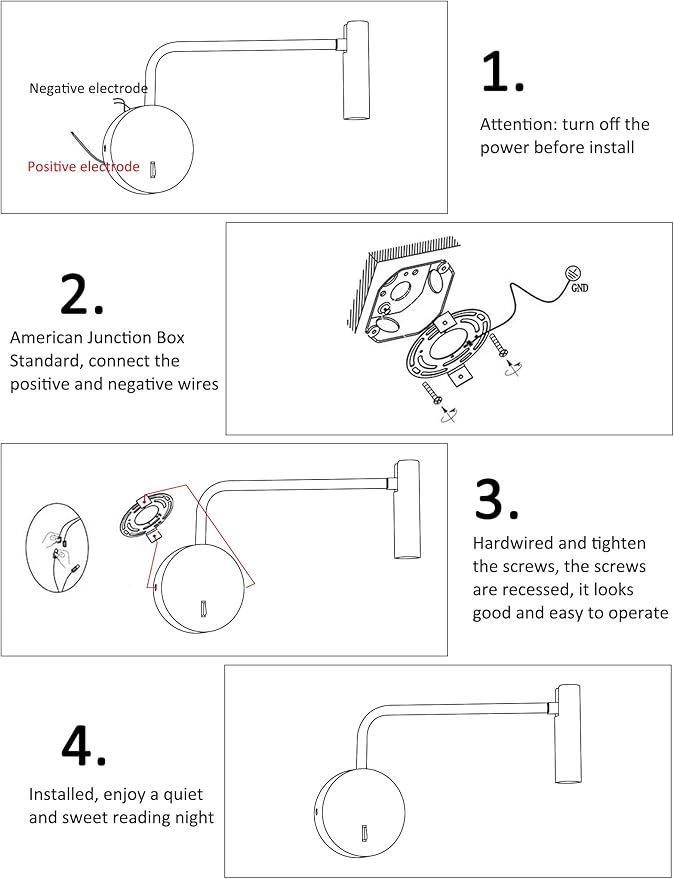 ZEROUNO Wall Mounted Reading Light for Bedroom, Hardwired Sconces with Switch LED 3000K Bedside Reading Lamp (Bronze)