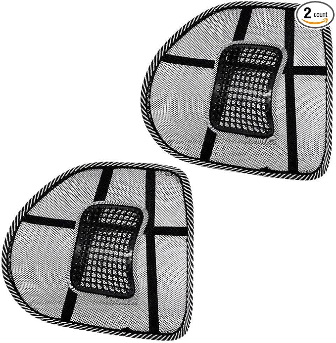 Riverview Mesh Lumbar Back Brace Support Office, Home, Car Seat Chair Cushion Cool, Black