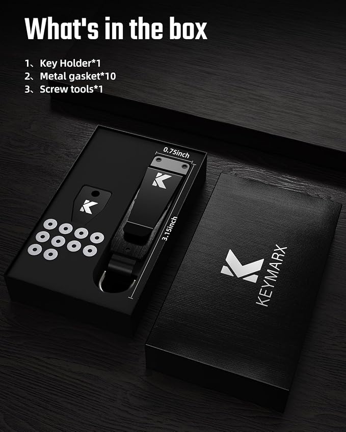 Key Organizer for Men Compact Key Holder Minimalist Key Case Metal Key Chain Key Holder for Keychain Secures 2-5 Keys