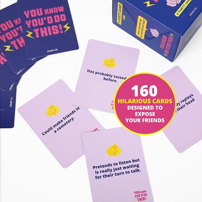 KAWAII KOI Hilarious Voting Party Card Game for Adults & Teens, Call Out Your Friends & Reveal Who They Really are, Perfect for Game Night & Parties - You Know You’D DO This!