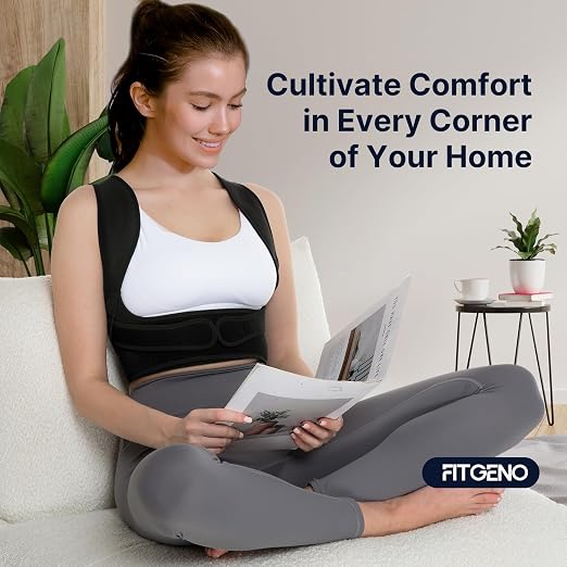 Fit Geno Posture Corrector for Women Lite, Upper Back Brace for Slouching | An Adjustable, Lightweight Design Supports Your Neck, Shoulders, and Upper Back to Help You Sit and Stand Taller