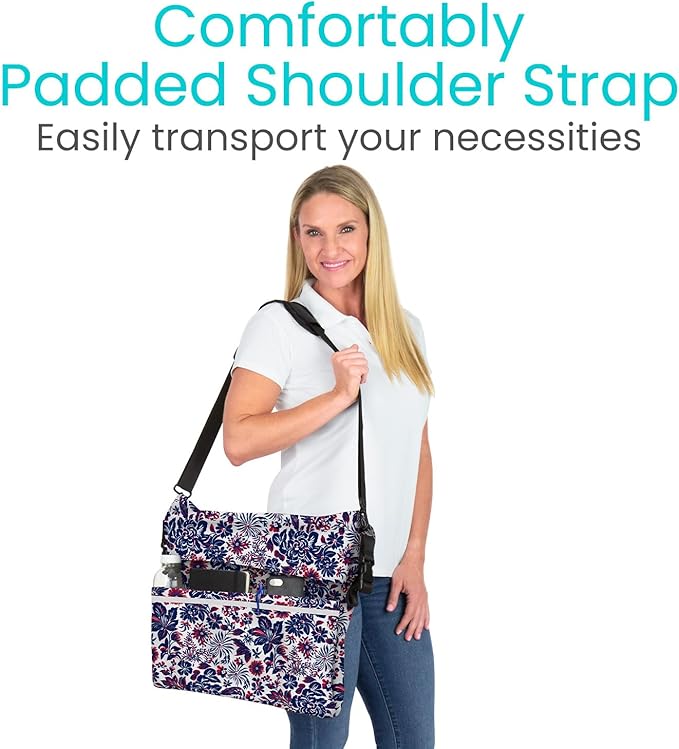 Vive XL Wheelchair Bag - Waterproof, Scratch-Resistant, Double-Stitched, Machine Washable Accessory for Adults, Seniors, 15 Colors - Storage Walker Backpack to Hang on Back of Wheel Chair