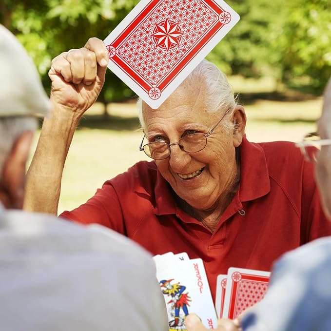 GSE Jumbo Playing Cards, Large Oversized Playing Cards, Huge Poker | Large Print Cards Deck, Easy Read For Adults & Seniors, Magic Party, Casino Party Decorations